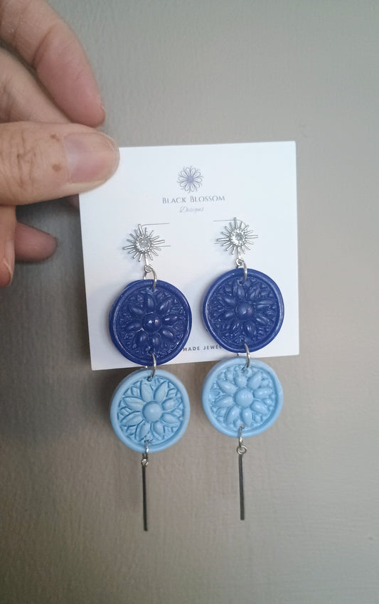 Blue Dangle Earrings