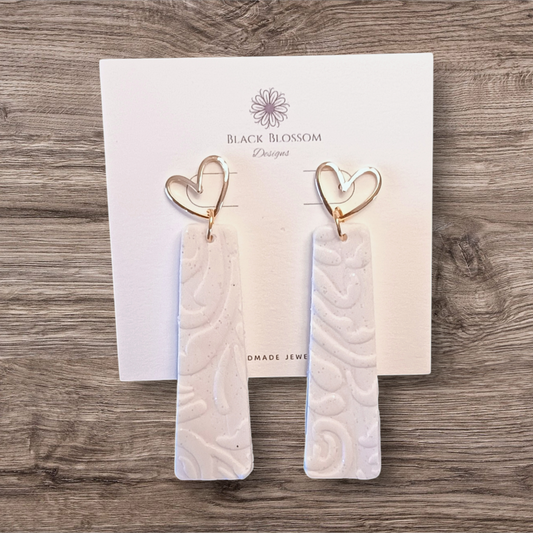 White Bridal Earrings
