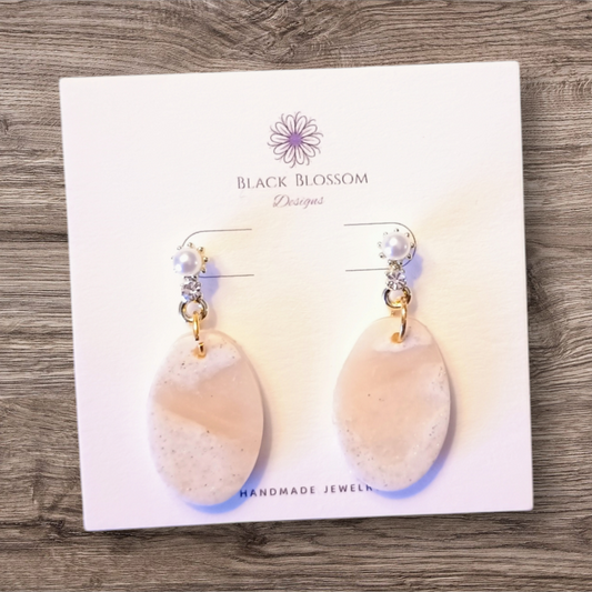 White Dangle Earrings