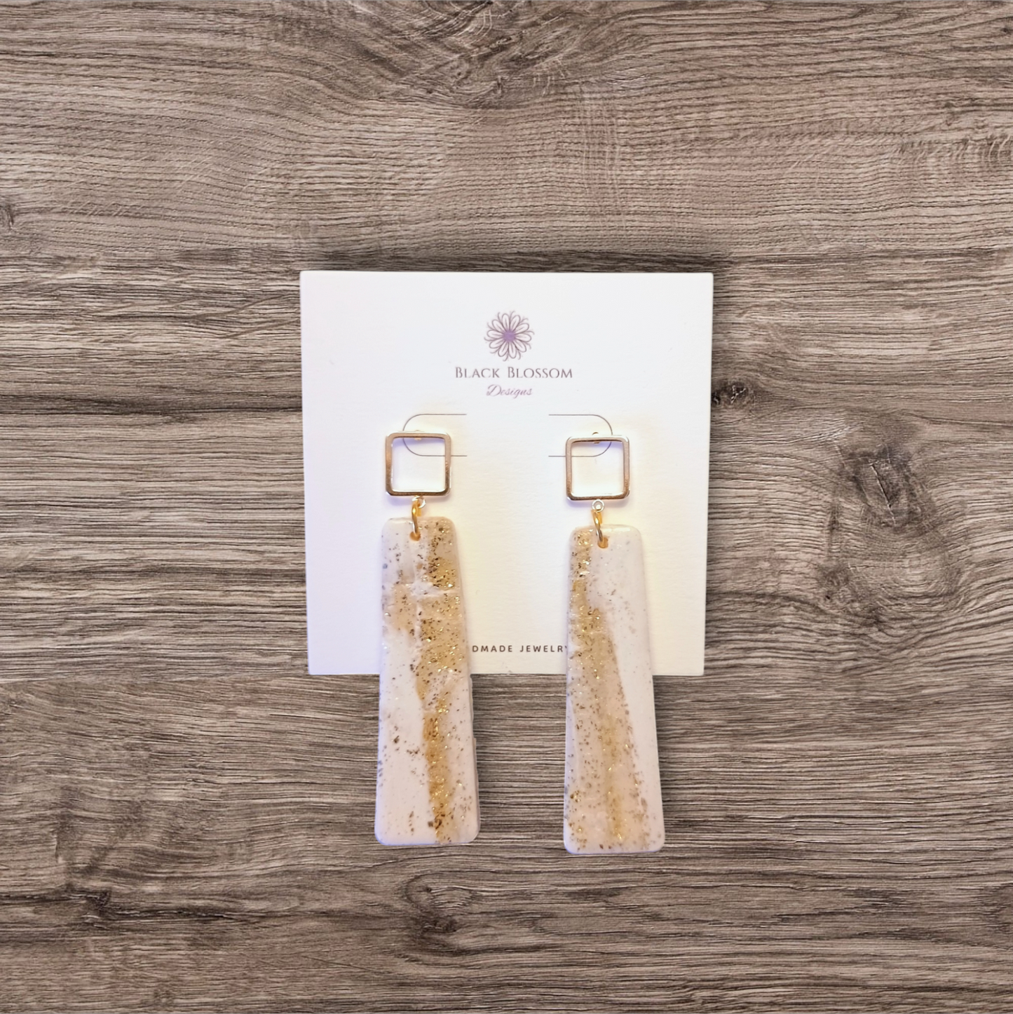 White Dangle Earrings