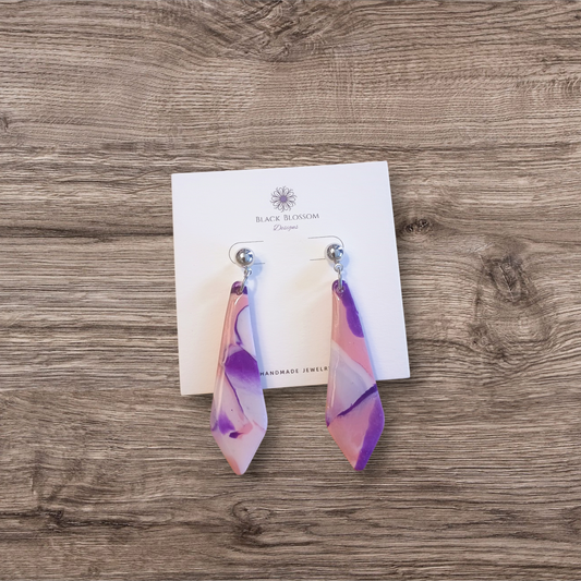 Pink and Purple Earrings